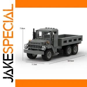 Gray Military Truck Building Blocks Model