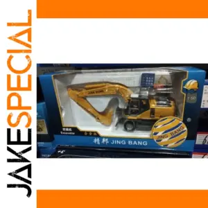 Jing Bang 1:50 Yellow Die-Cast Excavator Model