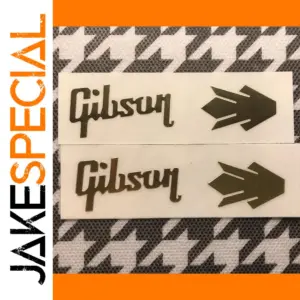 2Pcs Gibson Gold Headstock Decals for Guitars