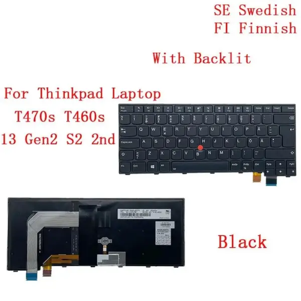 Backlit Keyboard for Lenovo ThinkPad T470s - Image 8