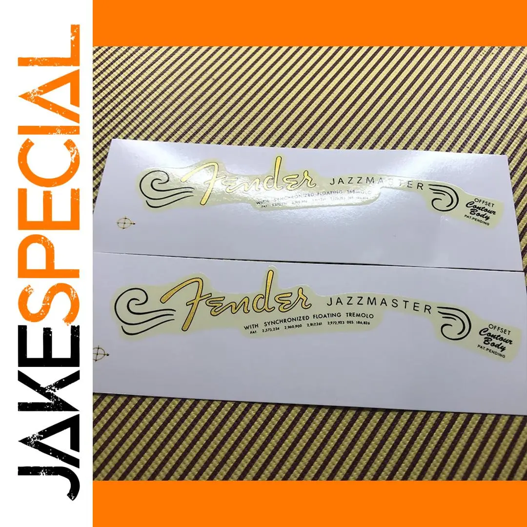 Fender Jazzmaster Headstock Decal Set of 2 1 Fender Jazzmaster Headstock Decal Set of 2