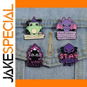 Fun Bat Cat Enamel Pins Model 1 for Backpack and Clothing