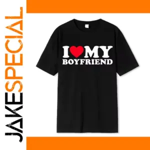 I Love My Boyfriend Casual T-Shirt 여성용
