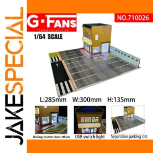 GFans 1/64 Scale Miniature Car Garage Model