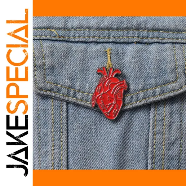 Heart Liver Lung Brain Enamel Pins for Medical Enthusiasts