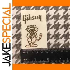 2Pcs Gold Metal Guitar Headstock Decals