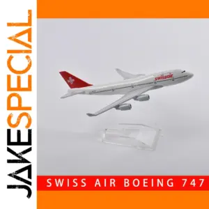 Swissair Boeing 747 Model Airplane Display