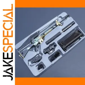 Metal M16 Assault Rifle Model with Accessories