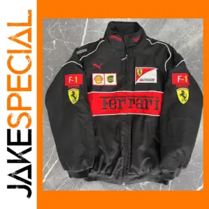 Ferrari Formula 1 Black and Red Jacket