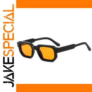 Vintage Orange Thick Rectangle Sunglasses S3887N