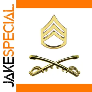 US Army Cavalry Crossed Saber Lapel Pin Set