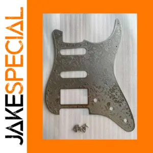 Silver Floral Engraved Electric Guitar Pickguard