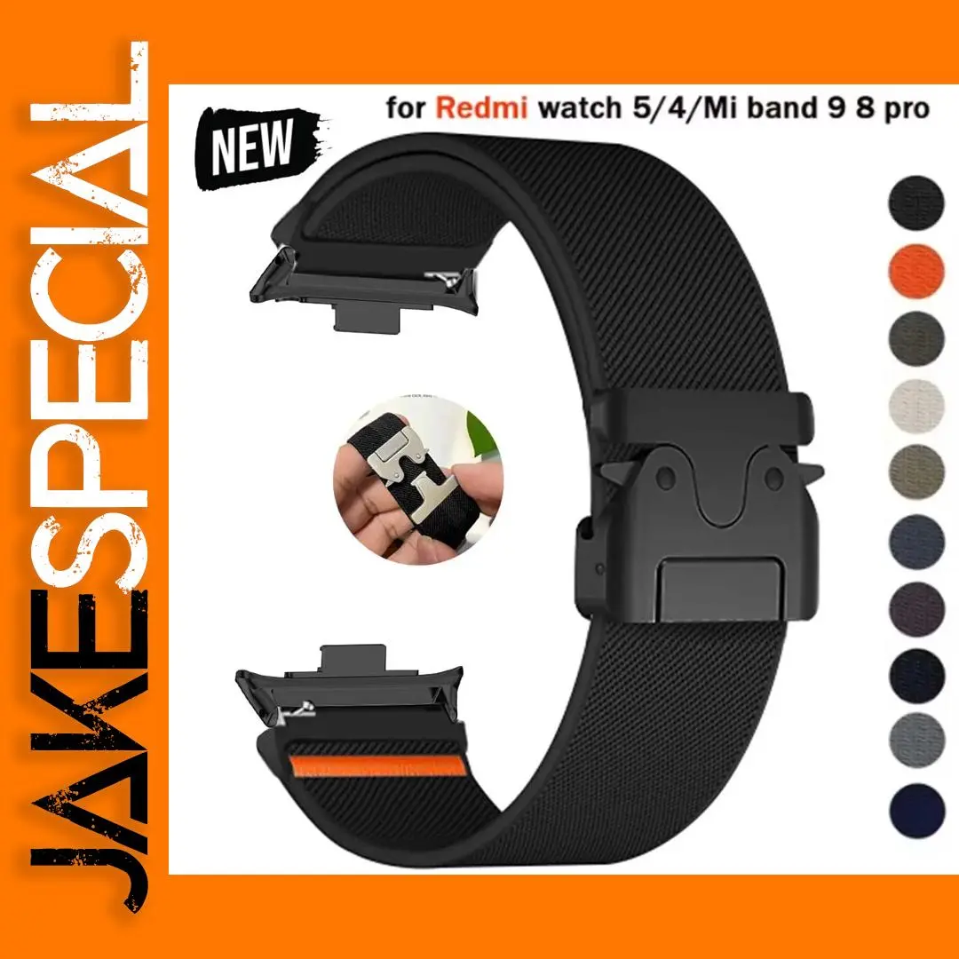 Nylon Strap for Redmi Watch 4/5 and Xiaomi Mi Band 8/9 1 Nylon Strap for Redmi Watch 4/5 and Xiaomi Mi Band 8/9