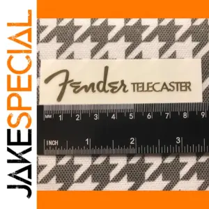 2Pcs Gold 3D Fender Telecaster Decals