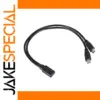USB Type C Splitter Y Cable 30cm Dual Output