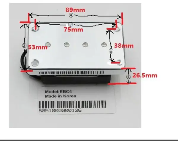 EBC4 Chrome 4-String Bass Guitar Pickup - Image 4