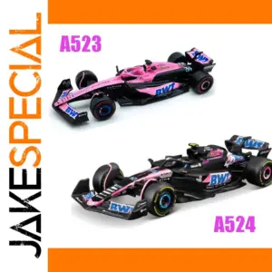 1:43 Bburago Pink Alpine F1 Model Car