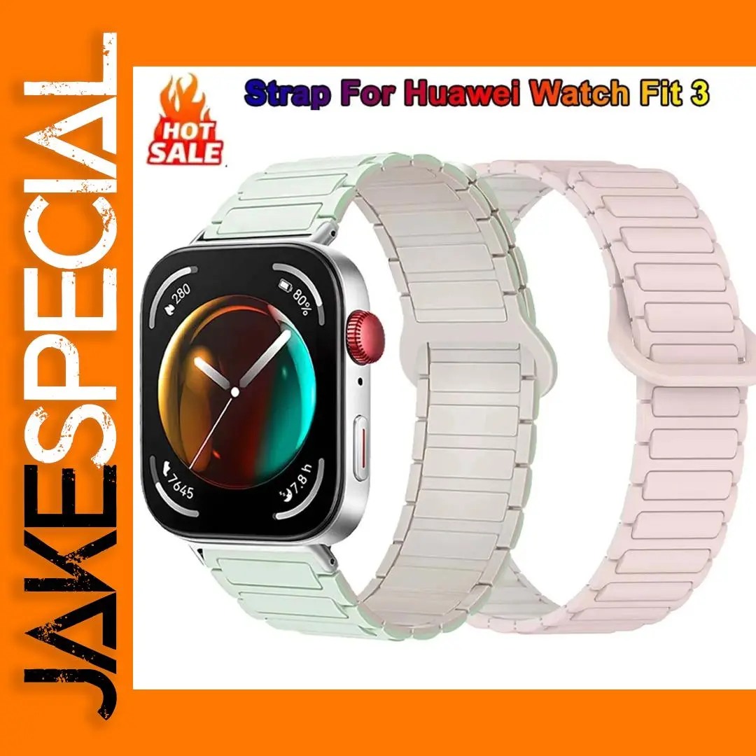 Magnetic Silicone Strap for Huawei Watch Fit 3 1 Magnetic Silicone Strap for Huawei Watch Fit 3