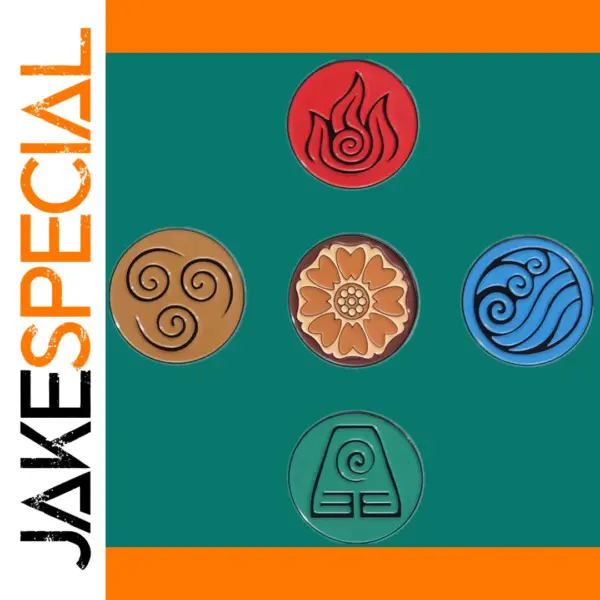 Avatar Last Airbender Enamel Brooch Pin Set