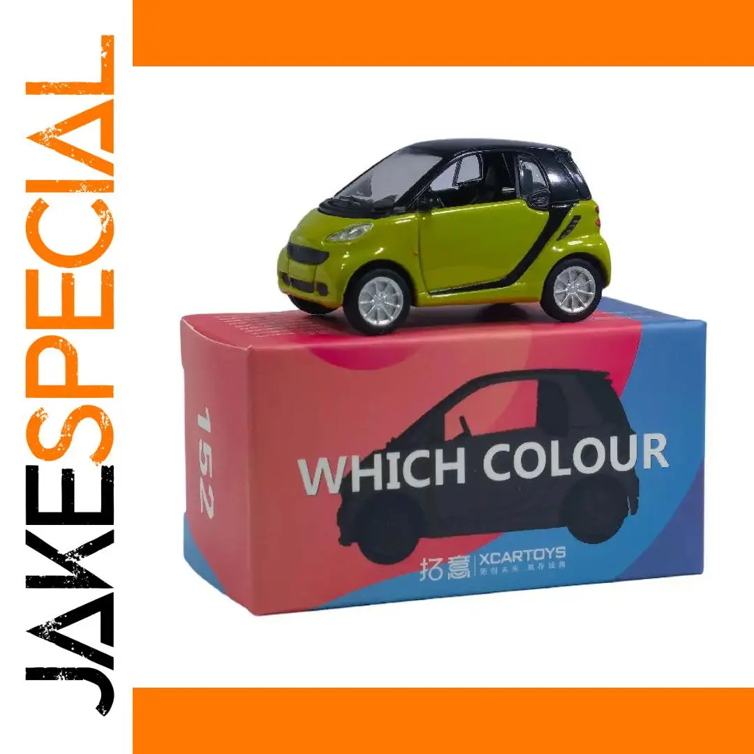 1:64 Lime Green Alloy Smart Fortwo Model Car 1 1:64 Lime Green Alloy Smart Fortwo Model Car