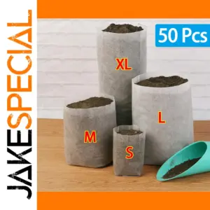 50Pcs Biodegradable Plant Nursery Grow Bags
