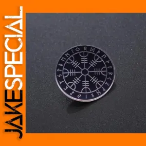 Viking Runes Enamel Lapel Pin Norse Protection Badge