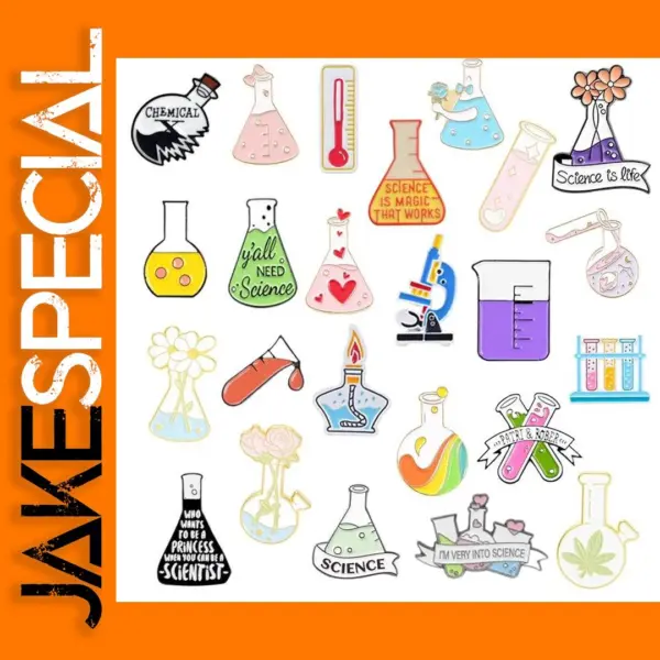 Chemistry Science Enamel Pins Set