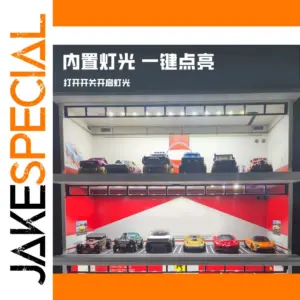 1/64 Scale LED Double-Deck Car Garage Diorama
