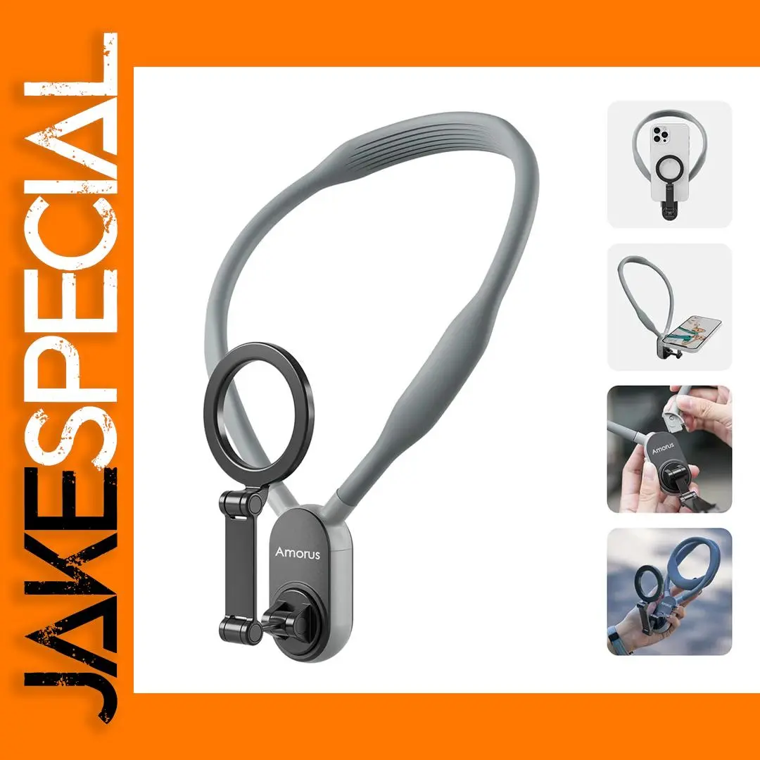 Amorus Silicone Magnetic Neck Mount for iPhone 15 1 Amorus Silicone Magnetic Neck Mount for iPhone 15