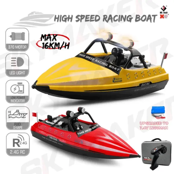 Wltoys WL917 Mini RC Speedboat with Remote - Image 2