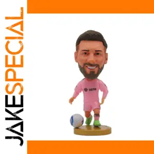 Soccer Player Figurine in Pink Jersey