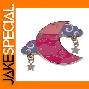 Pastel Celestial Moon Cloud Lapel Pin Unisex Starry Dreams