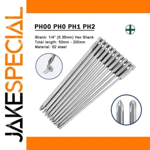 150-200mm Magnetic Cross Head Screwdriver Bits
