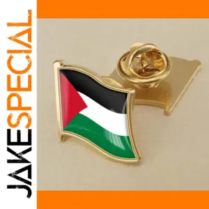 Palestine Flag Geometric Brooch Set