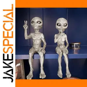 Outer Space Alien Garden Statue Set