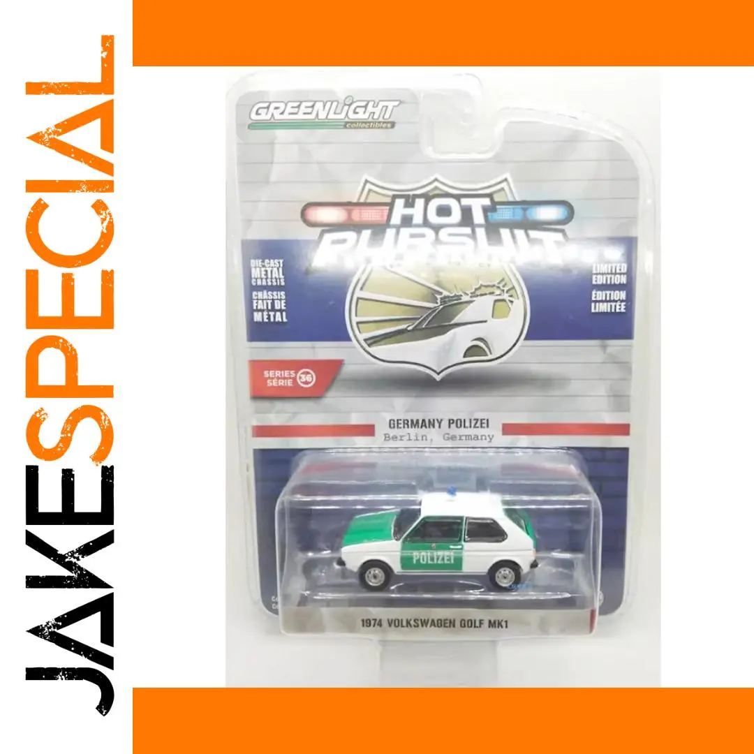 1974 VW Golf Mk1 Police Diecast Model 1:64 1 1974 VW Golf Mk1 Police Diecast Model 1:64