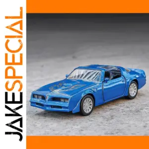 Classic Pontiac Firebird Model Car Blue 1:36