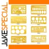 K Resin Geometric Template Ruler Stencil