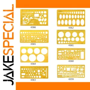 K Resin Geometric Template Ruler Stencil