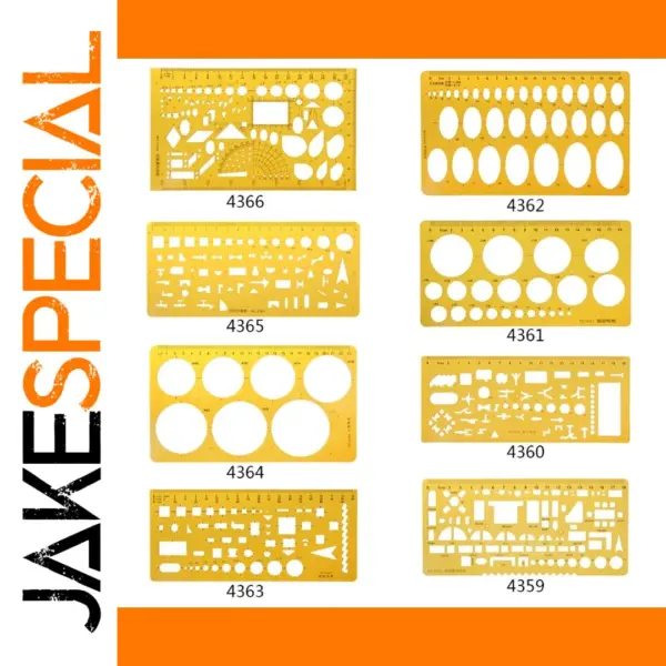 K Resin Geometric Template Ruler Stencil