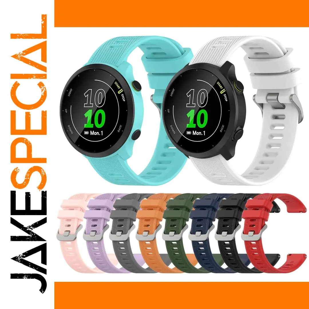 20mm Silicone Strap for Garmin Forerunner 55 1 20mm Silicone Strap for Garmin Forerunner 55