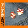 Anime Red Mushroom Enamel Pin Badge for Women
