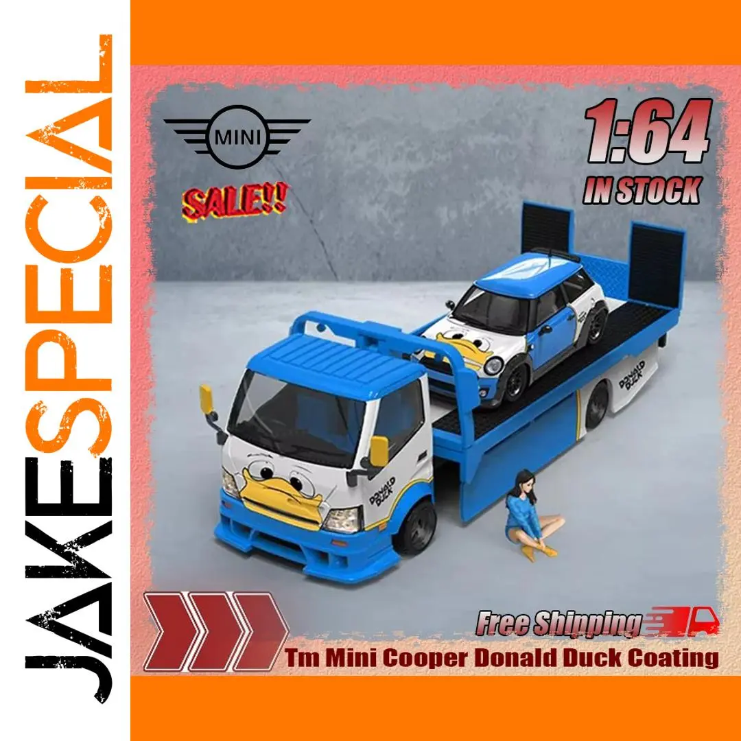 1:64 Mini Cooper Donald Duck Alloy Model 1 1:64 Mini Cooper Donald Duck Alloy Model