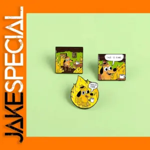 Fine Cartoon Dog Enamel Pin Badge