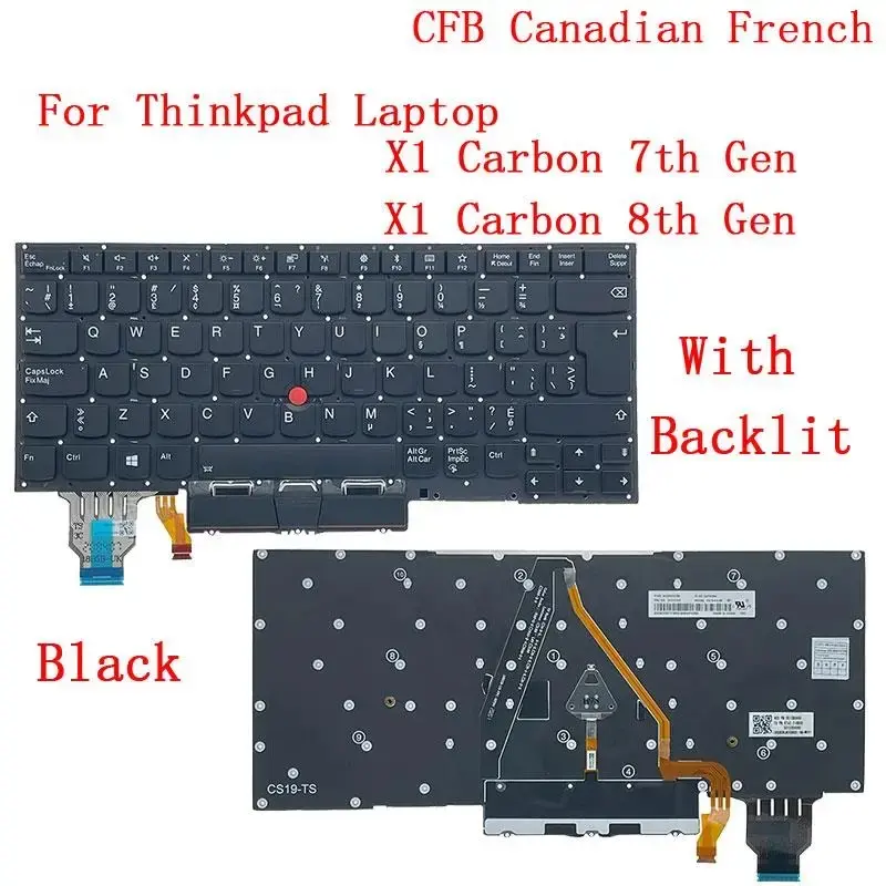 Backlit Keyboard for Lenovo ThinkPad X1 Carbon 7th-8th Gen 18 Backlit Keyboard for Lenovo ThinkPad X1 Carbon 7th-8th Gen - Image 18