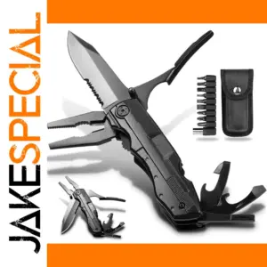 Multifunctional Black Multi-Tool with Screwdriver Set
