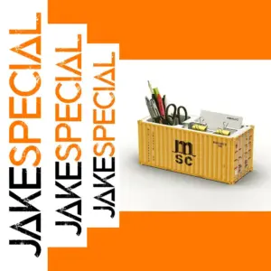 Yellow Shipping Container Desk Organizer Decor