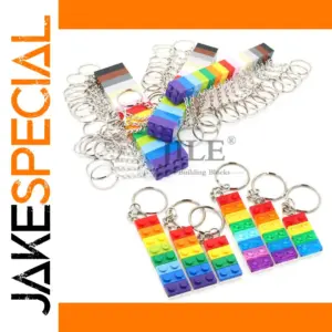 Rainbow Colors DIY Keychain Building Blocks Kit