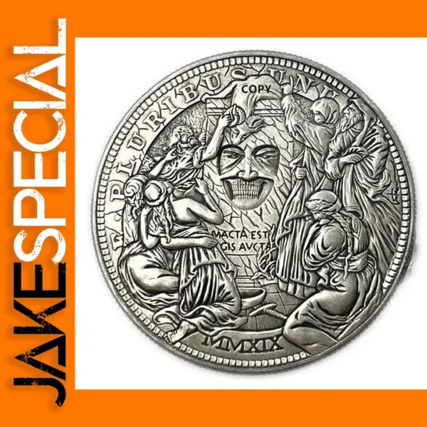Movable Challenge Coin with Transforming Face