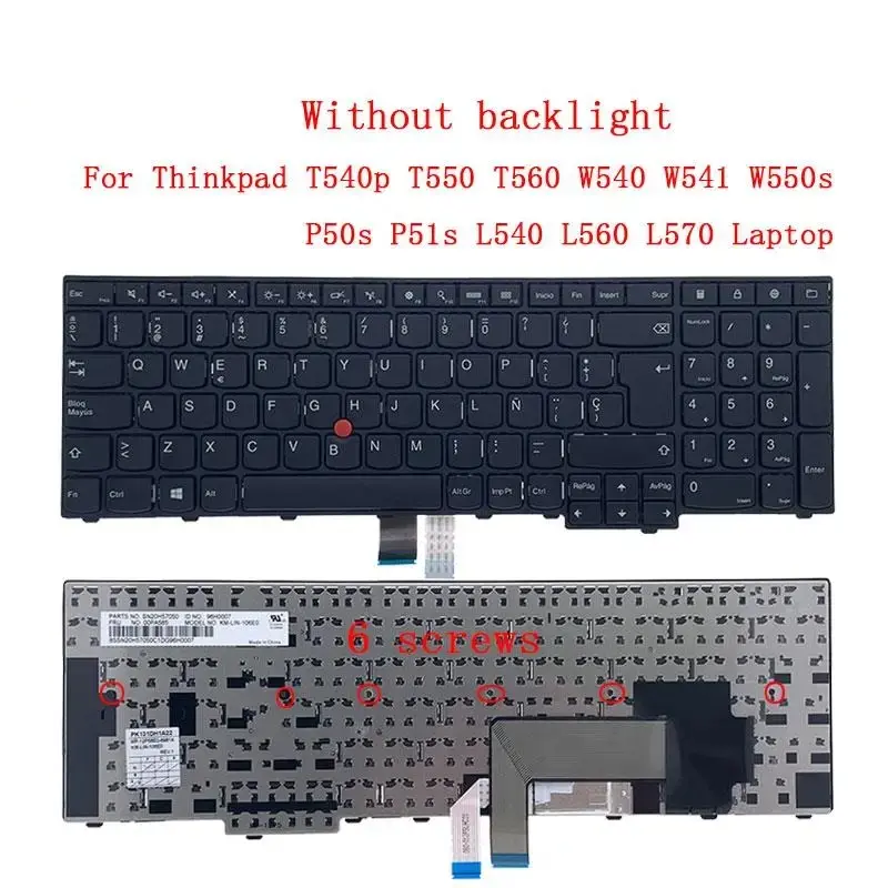 Spanish Backlit Keyboard for Lenovo Thinkpad P50S 9 Spanish Backlit Keyboard for Lenovo Thinkpad P50S - Image 9